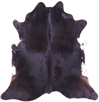 Thumbnail for Black Natural Cowhide Rug - XX-Large 8' 4