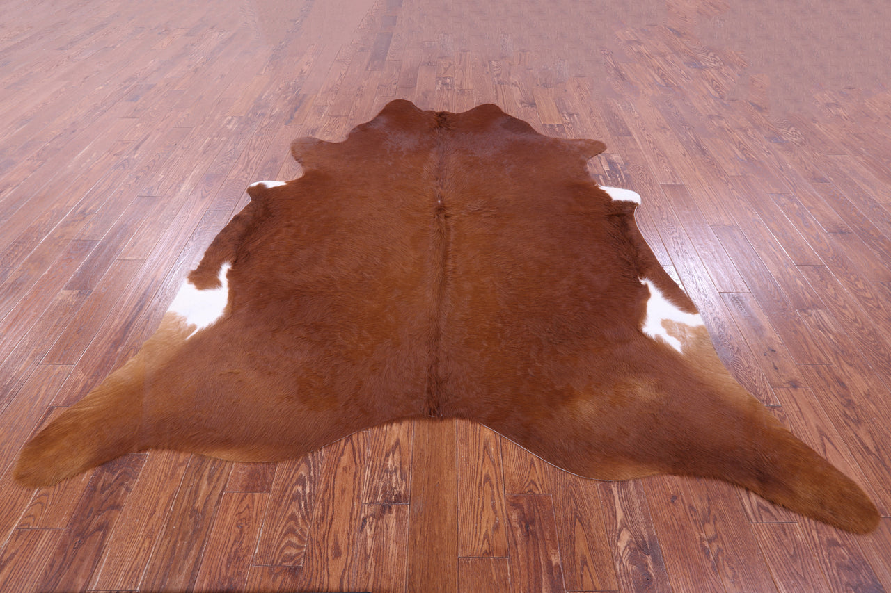 Brown Natural Cowhide Rug - XX-Large 8' 2"H x 7' 9"W