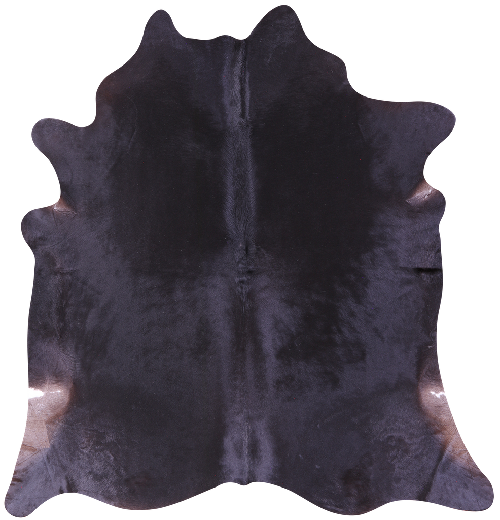 Black Natural Cowhide Rug - XX-Large 8' 0"H x 7' 4"W