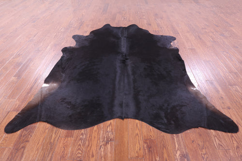 Black Natural Cowhide Rug - XX-Large 8' 0