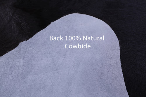 Black Natural Cowhide Rug - XX-Large 8' 0