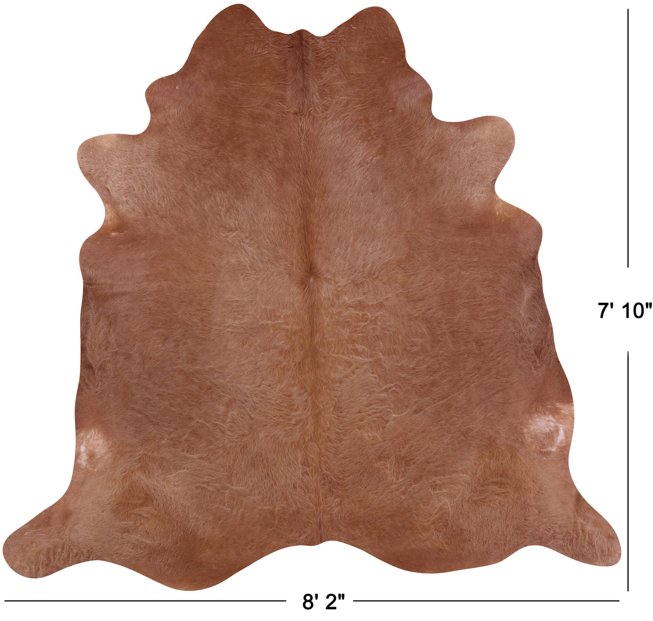 Light Brown Natural Cowhide Rug - XX-Large 7' 10"H x 8' 2"W