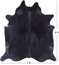 Thumbnail for Black Natural Cowhide Rug - XX-Large 8' 5