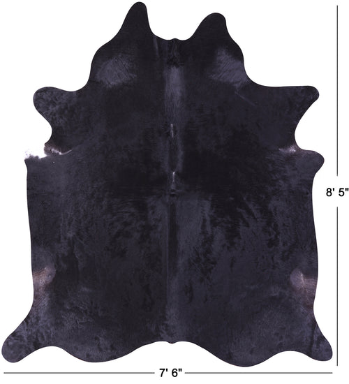 Black Natural Cowhide Rug - XX-Large 8' 5