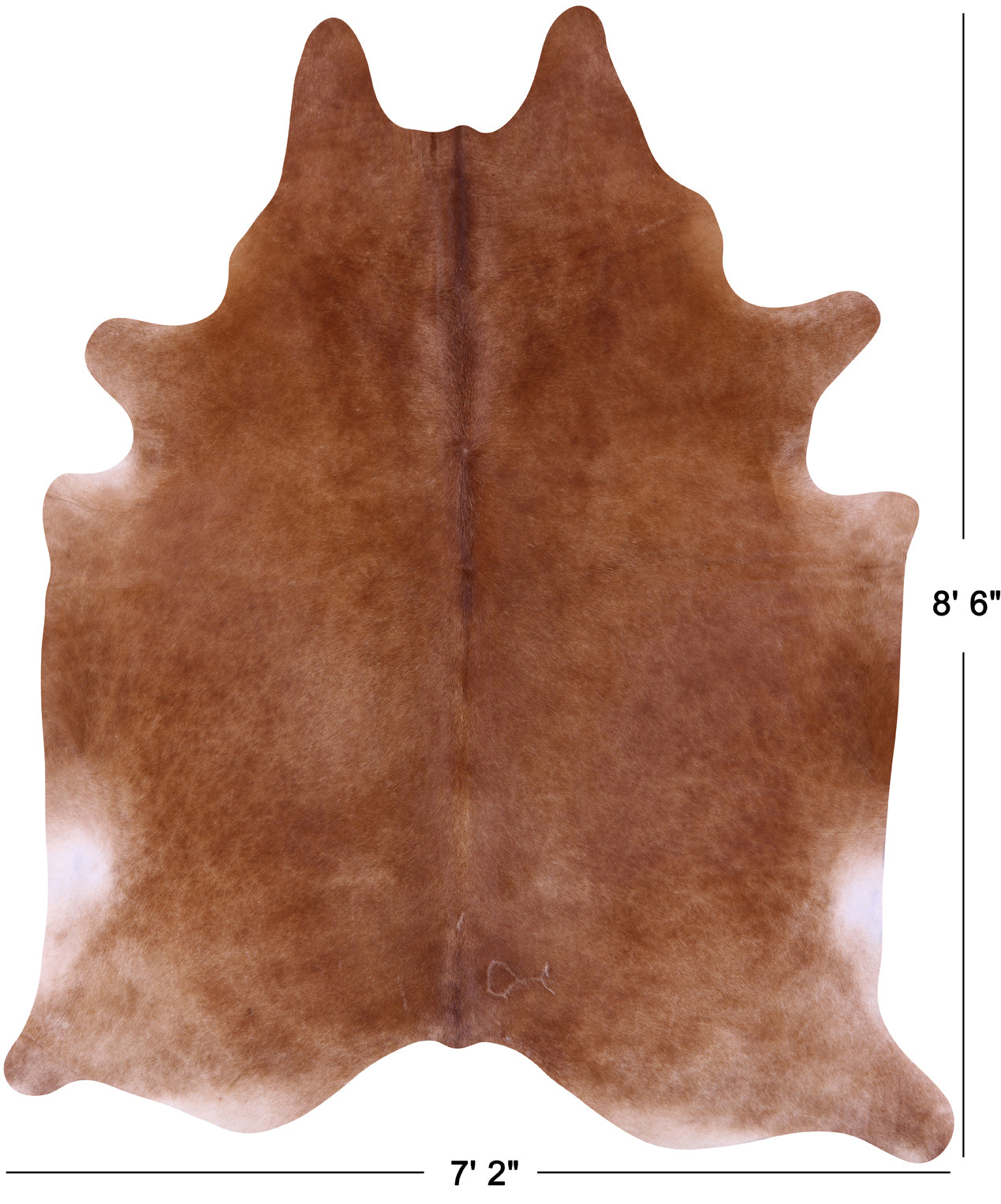 Light Brown Natural Cowhide Rug - XX-Large 8' 6"H x 7' 2"W