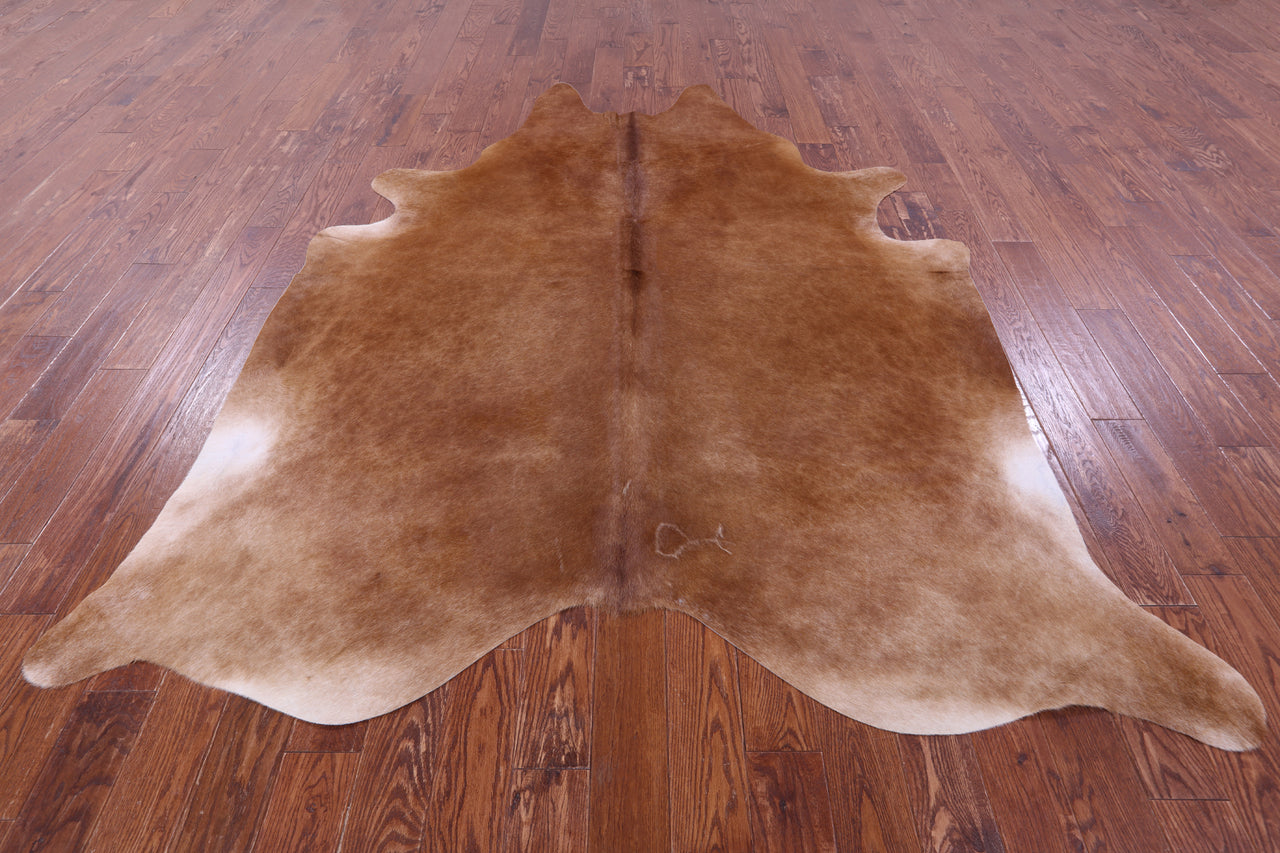 Light Brown Natural Cowhide Rug - XX-Large 8' 6"H x 7' 2"W