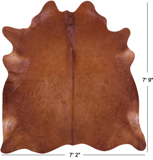 Brown Natural Cowhide Rug - XX-Large 7' 9
