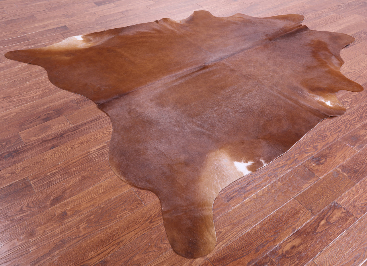 Brown Natural Cowhide Rug - XX-Large 8' 7"H x 7' 4"W