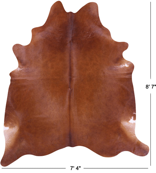 Brown Natural Cowhide Rug - XX-Large 8' 7