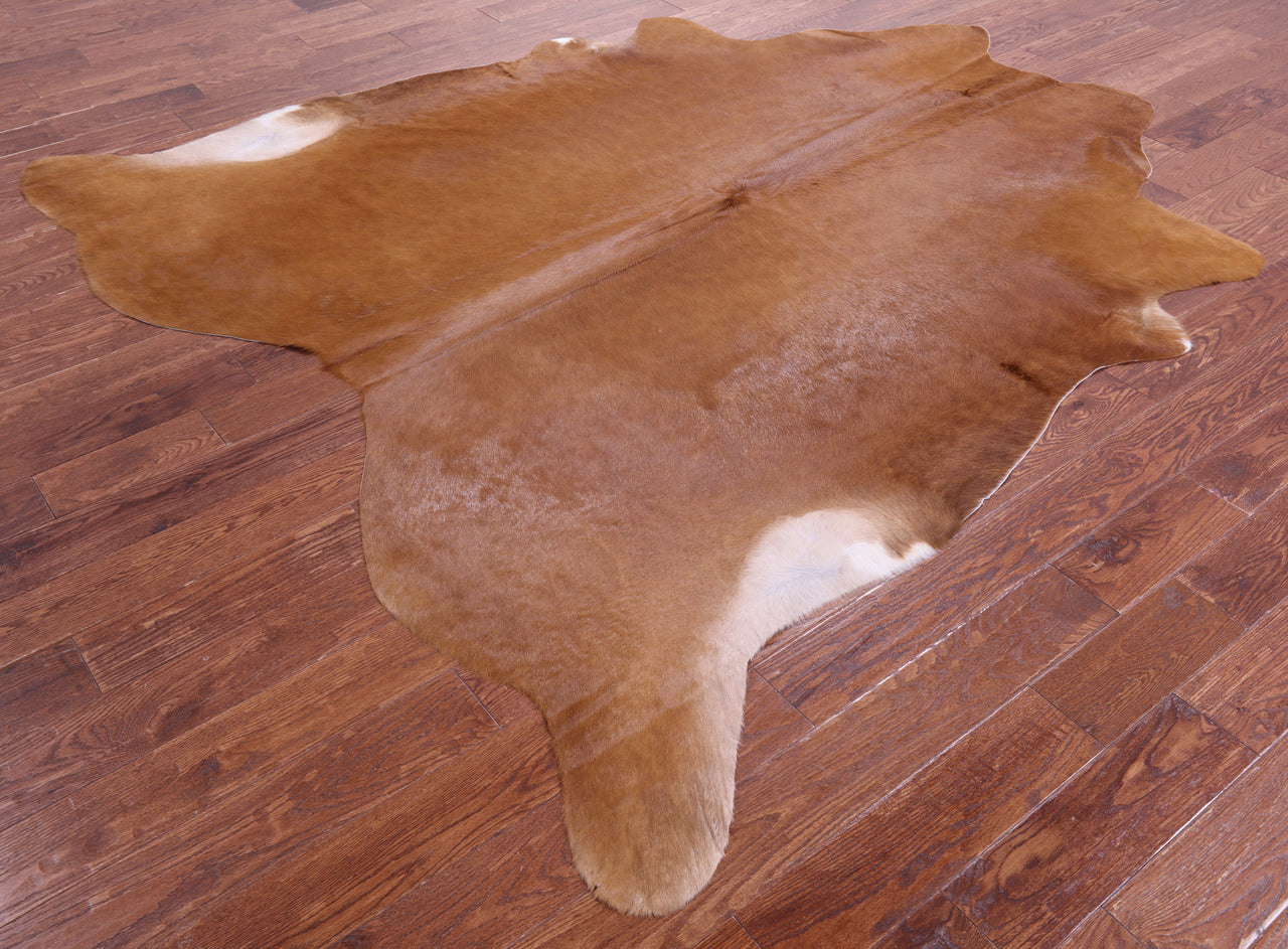Brown Natural Cowhide Rug - XX-Large 8' 0"H x 7' 6"W