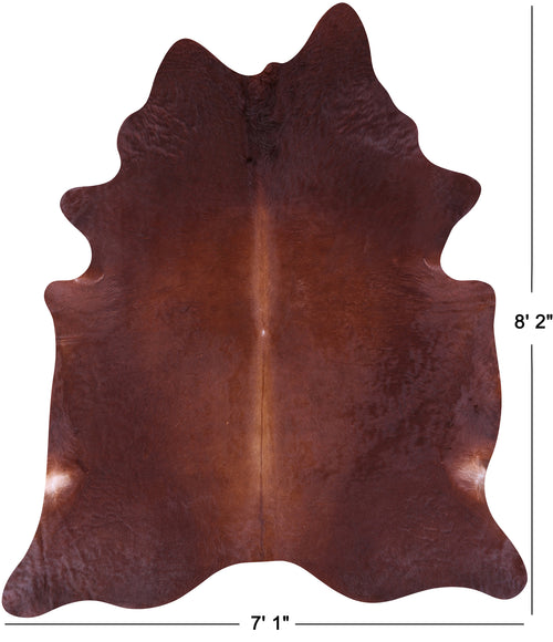 Brown Natural Cowhide Rug - XX-Large 8' 2