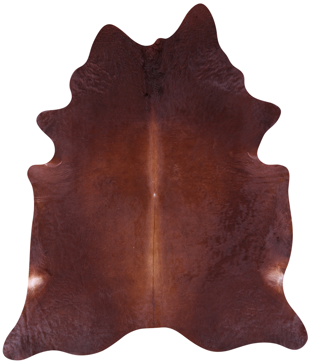 Brown Natural Cowhide Rug - XX-Large 8' 2"H x 7' 1"W