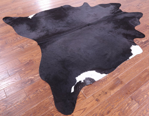 Black Natural Cowhide Rug - XX-Large 8' 3