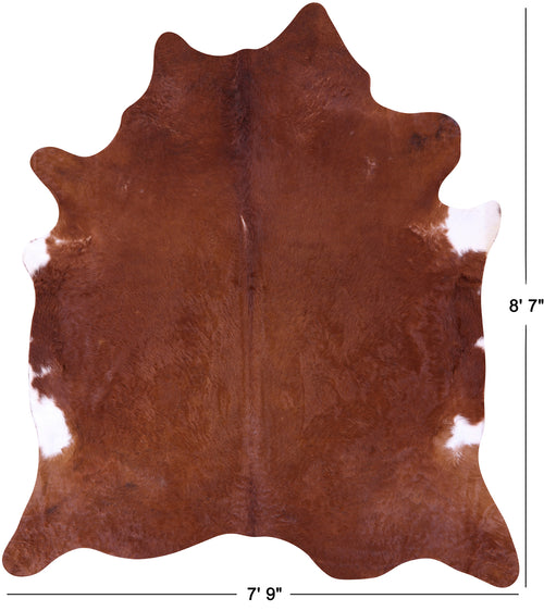 Brown Natural Cowhide Rug - XX-Large 8' 7