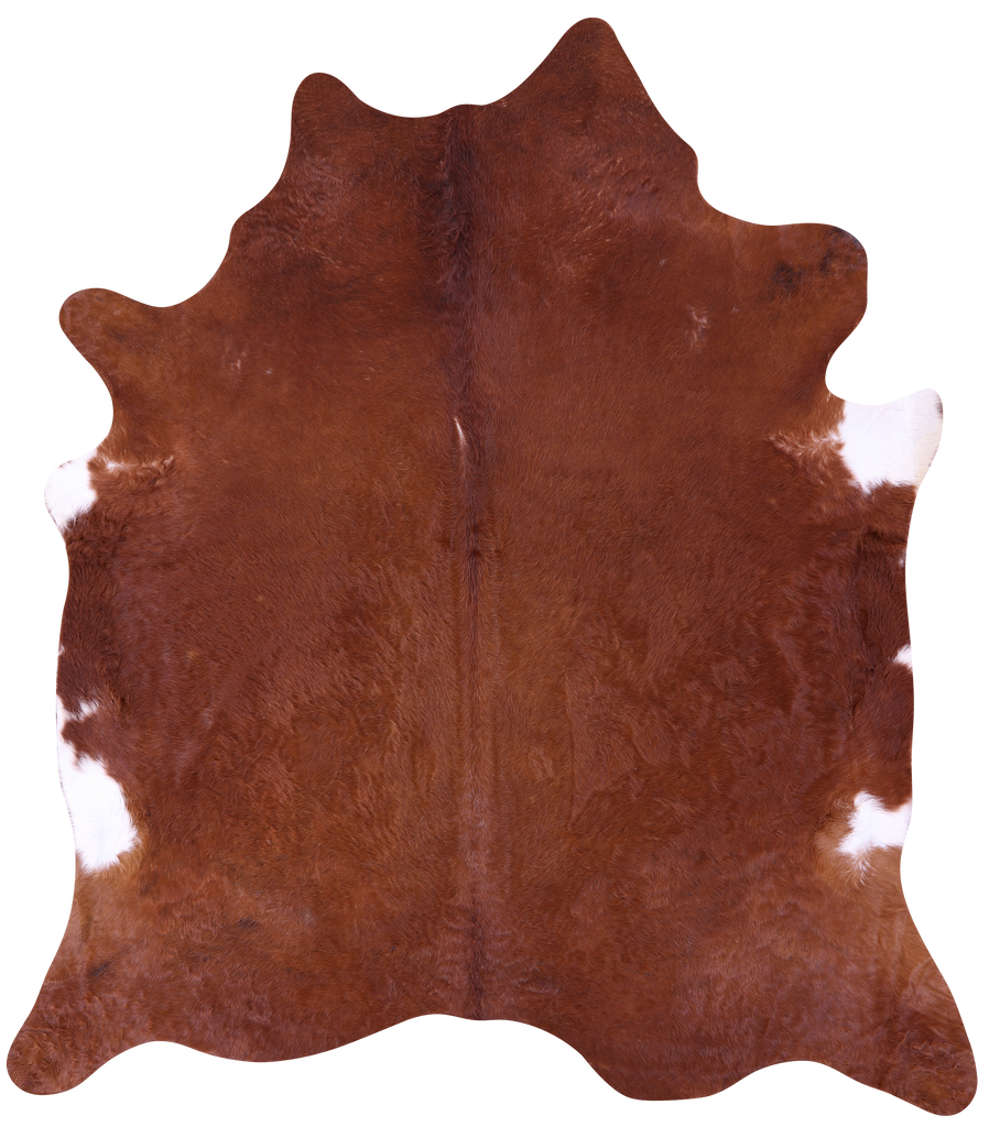 Brown Natural Cowhide Rug - XX-Large 8' 7"H x 7' 9"W