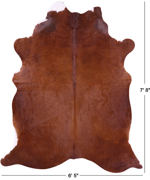 Brown Natural Cowhide Rug - XX-Large 7' 8