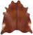 Brown Natural Cowhide Rug - X-Large 7' 5"H x 7' 0"W