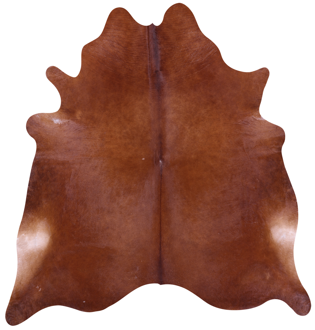 Brown Natural Cowhide Rug - X-Large 7' 5"H x 7' 0"W