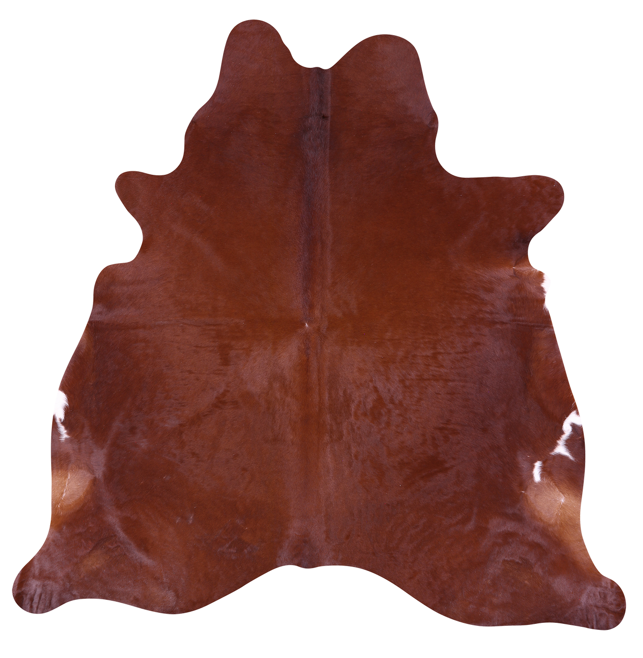 Brown Natural Cowhide Rug - Large 6' 10"H x 6' 10"W
