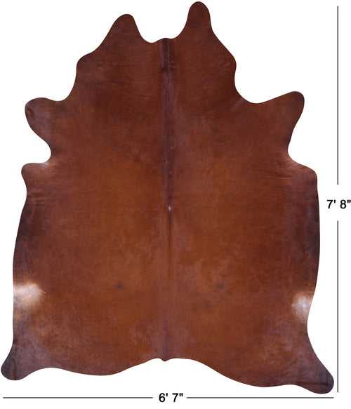 Brown Natural Cowhide Rug - XX-Large 7' 8