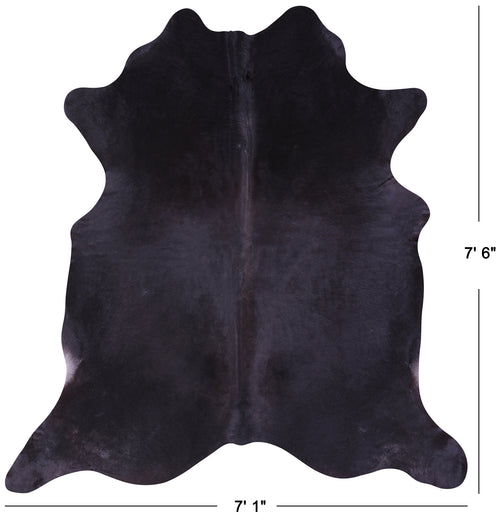 Black Natural Cowhide Rug - X-Large 7' 6