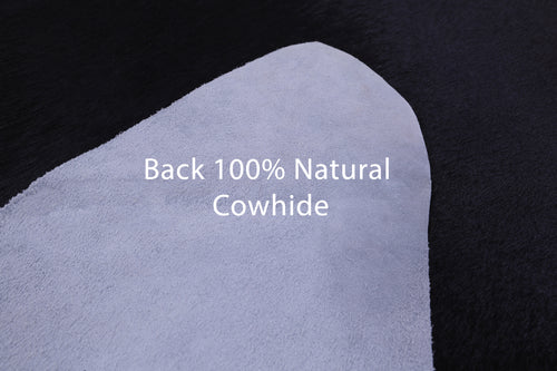 Black Natural Cowhide Rug - X-Large 7' 6