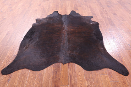 Dark Brown Natural Cowhide Rug - X-Large 7' 0