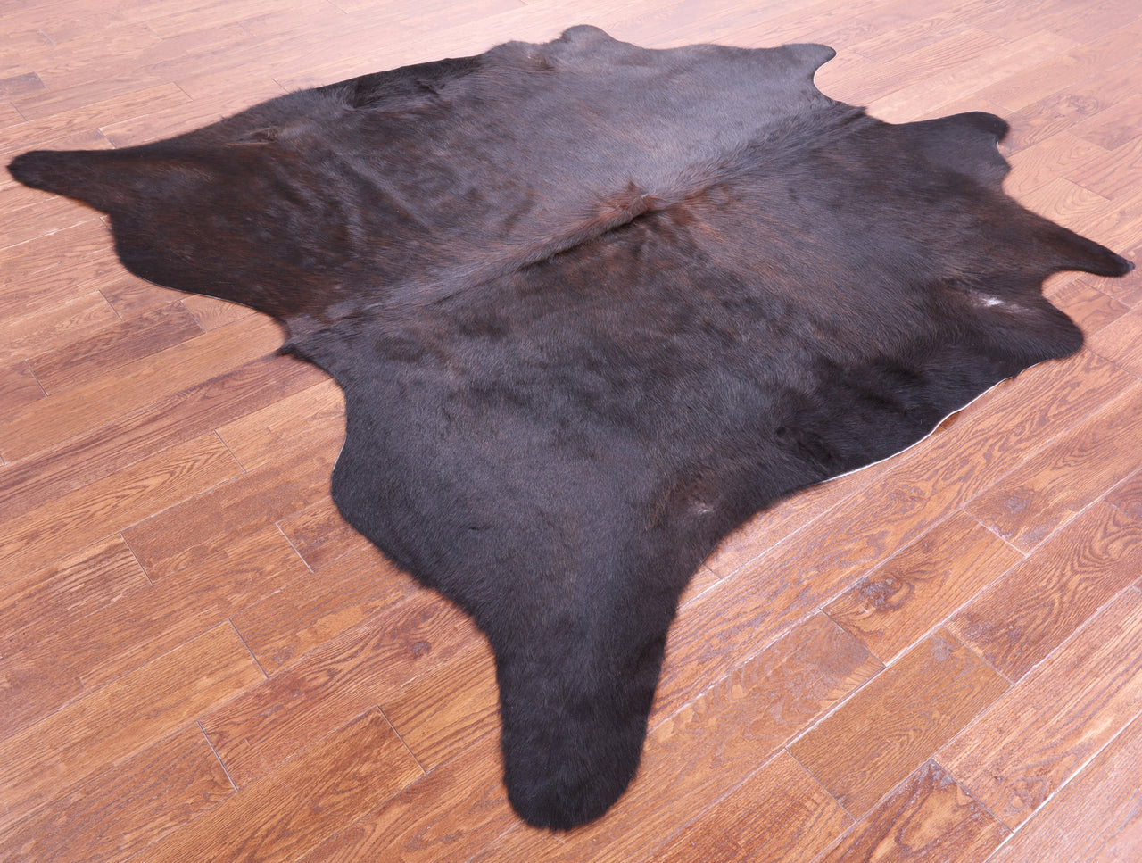 Dark Brown Natural Cowhide Rug - X-Large 7' 0"H x 6' 9"W