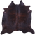 Dark Brown Natural Cowhide Rug - X-Large 7' 0"H x 6' 9"W