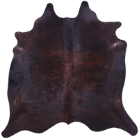 Thumbnail for Dark Brown Natural Cowhide Rug - X-Large 7' 0