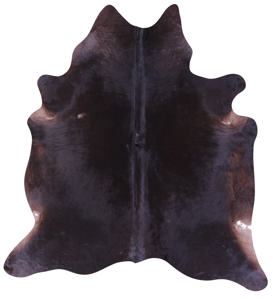 Black Natural Cowhide Rug - X-Large 7' 3"H x 6' 8"W