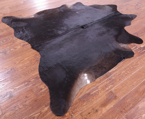 Black Natural Cowhide Rug - X-Large 7' 3