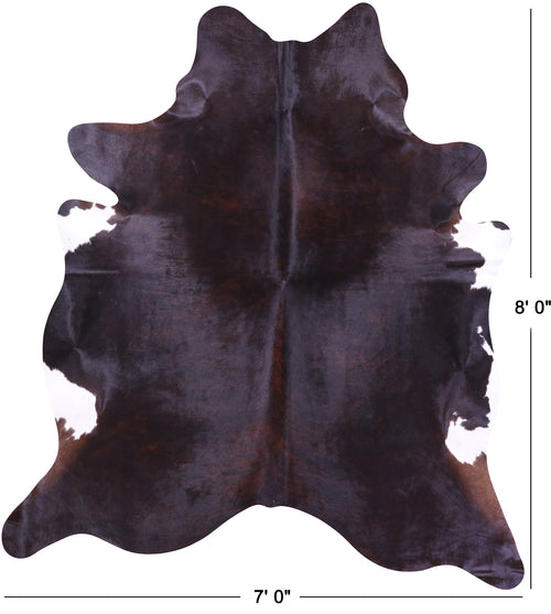 Dark Brown Natural Cowhide Rug - XX-Large 8' 0