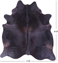 Thumbnail for Black Natural Cowhide Rug - XX-Large 8' 5