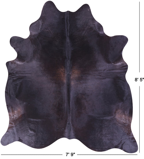 Black Natural Cowhide Rug - XX-Large 8' 5