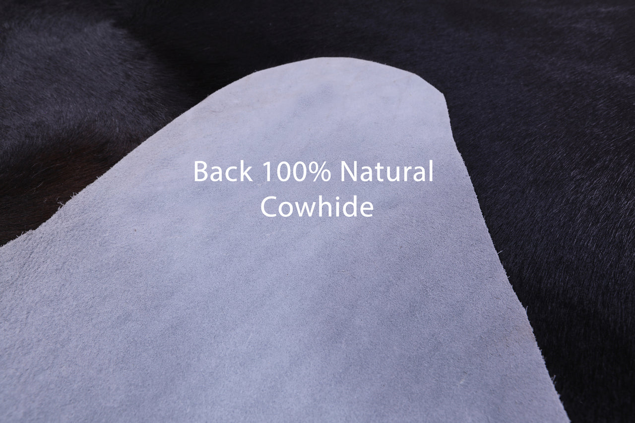 Black Natural Cowhide Rug - XX-Large 8' 5"H x 7' 9"W