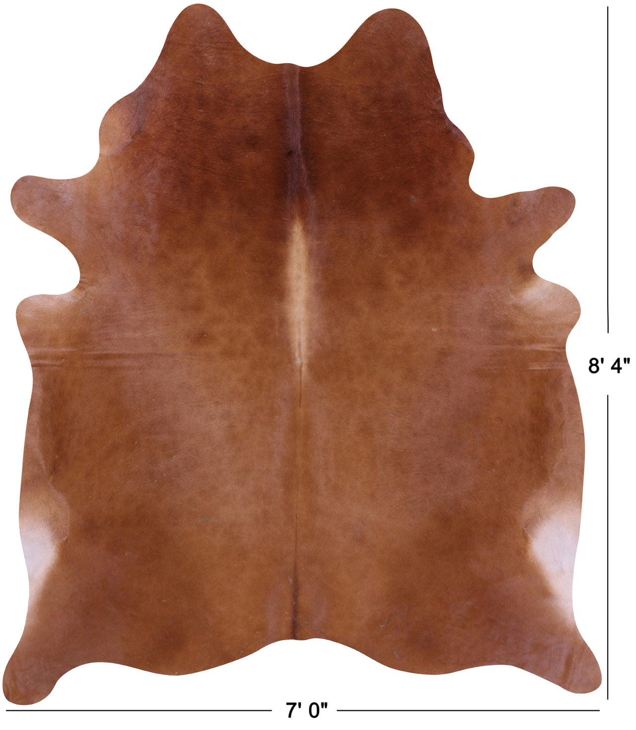 Brown Natural Cowhide Rug - XX-Large 8' 4"H x 7' 0"W