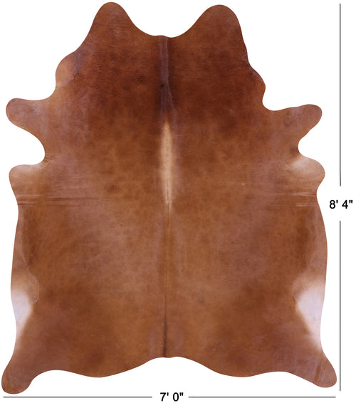 Brown Natural Cowhide Rug - XX-Large 8' 4