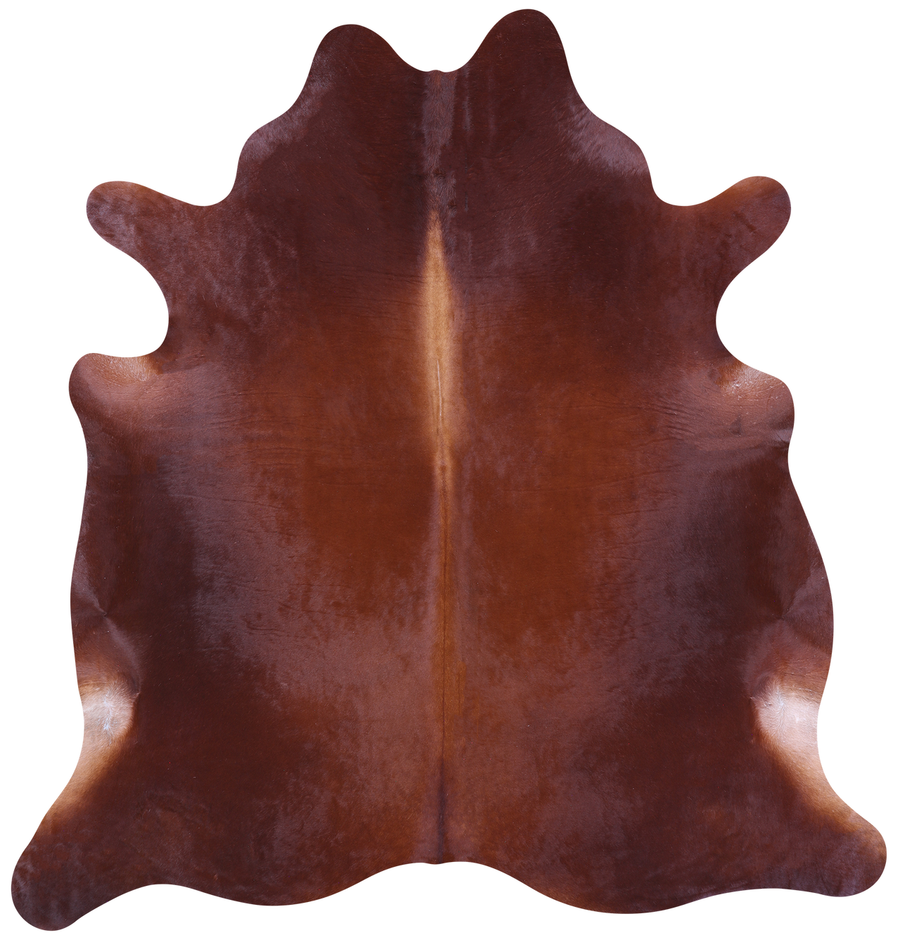 Brown Natural Cowhide Rug - X-Large 7' 3"H x 6' 10"W