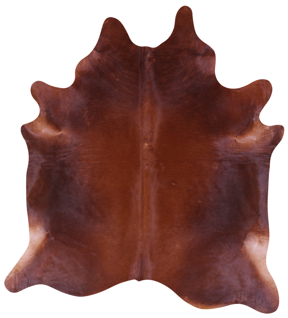 Brown Natural Cowhide Rug - X-Large 7' 5"H x 6' 9"W