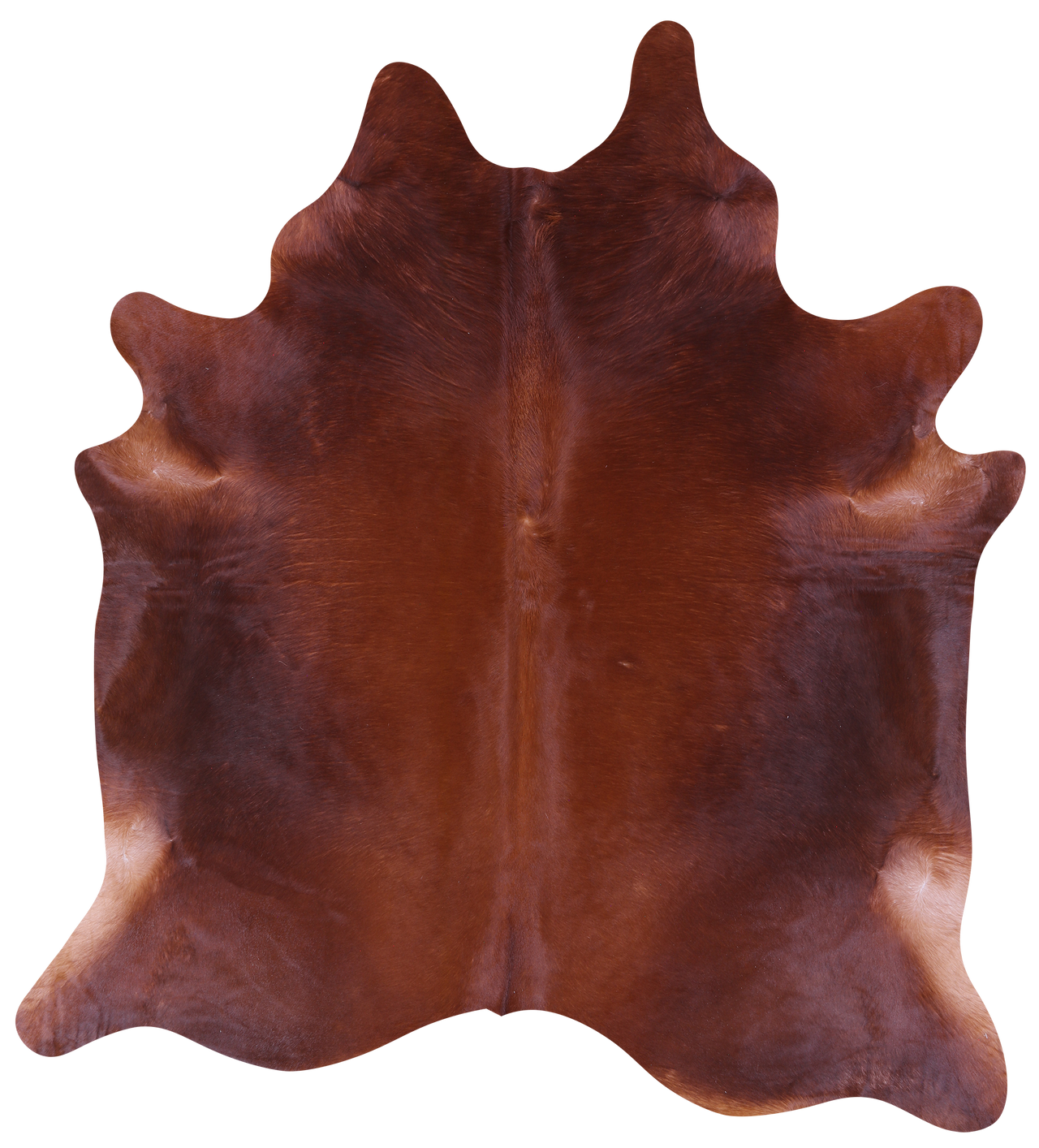 Brown Natural Cowhide Rug - X-Large 7' 5"H x 6' 9"W