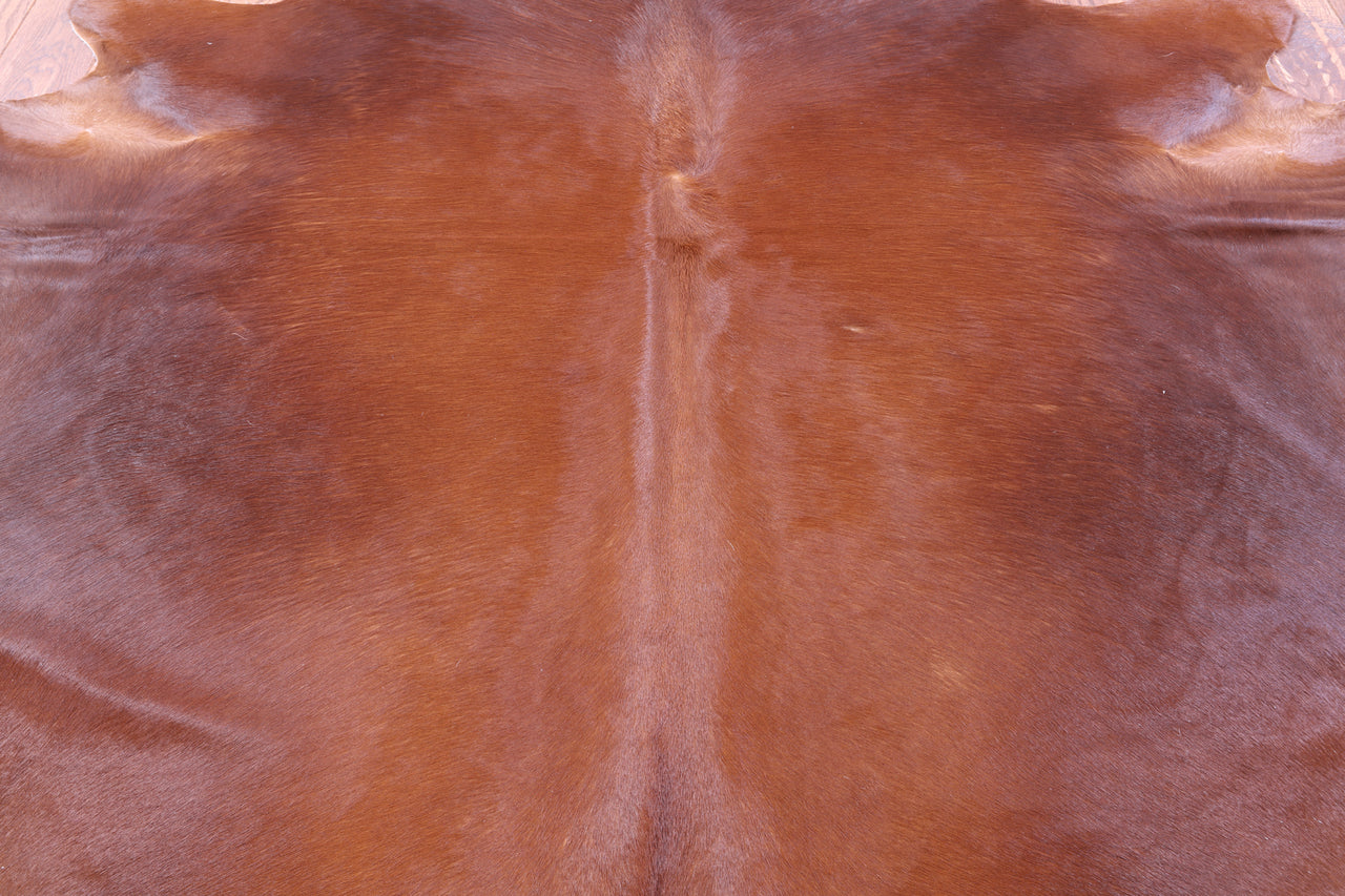 Brown Natural Cowhide Rug - X-Large 7' 5"H x 6' 9"W