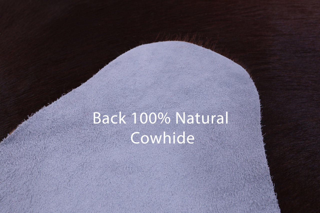 Brown Natural Cowhide Rug - X-Large 7' 5"H x 6' 9"W