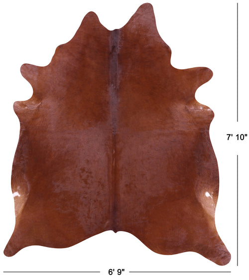Brown Natural Cowhide Rug - XX-Large 7' 10