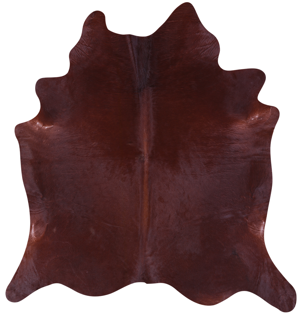 Brown Natural Cowhide Rug - X-Large 7' 5"H x 7' 0"W