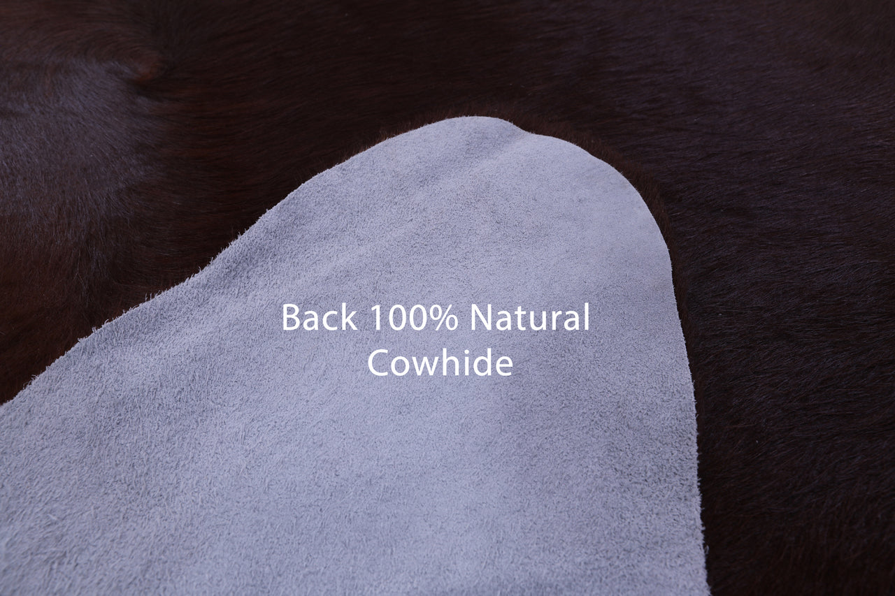 Brown Natural Cowhide Rug - X-Large 7' 5"H x 7' 0"W