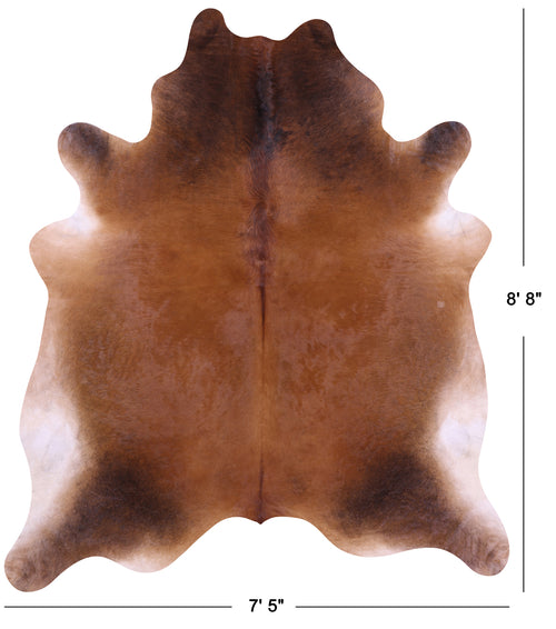 Brown Natural Cowhide Rug - XX-Large 8' 8