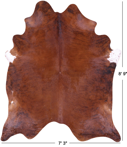 Brindle Natural Brown Cowhide Rug - XX-Large 8' 9
