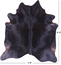 Thumbnail for Black Natural Cowhide Rug - XX-Large 8' 2