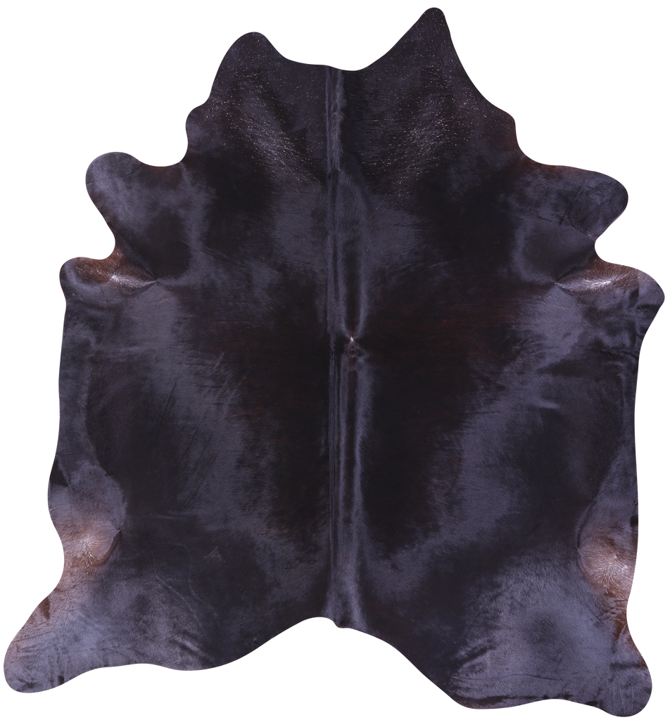 Black Natural Cowhide Rug - XX-Large 8' 2"H x 7' 6"W